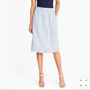 Mid length striped skirt
